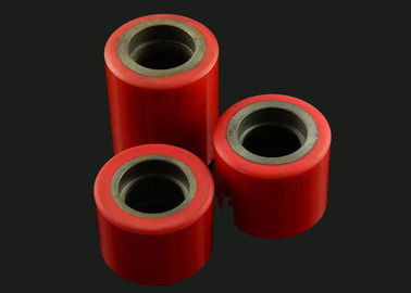 Rote Laden-Hand-LKW-Räder, Paletten-Jack-Ersatz dreht 80 * 70mm